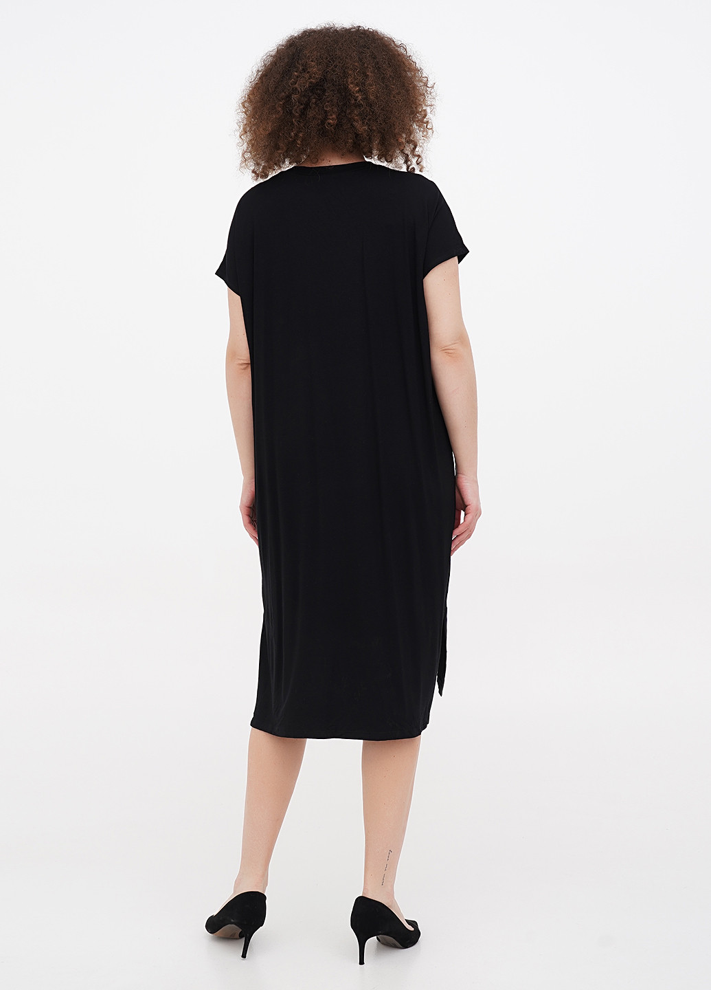 Черное кэжуал платье оверсайз Eileen Fisher однотонное