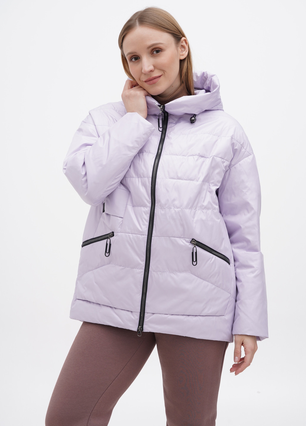 Сиреневая демисезонная куртка Meajiateer
