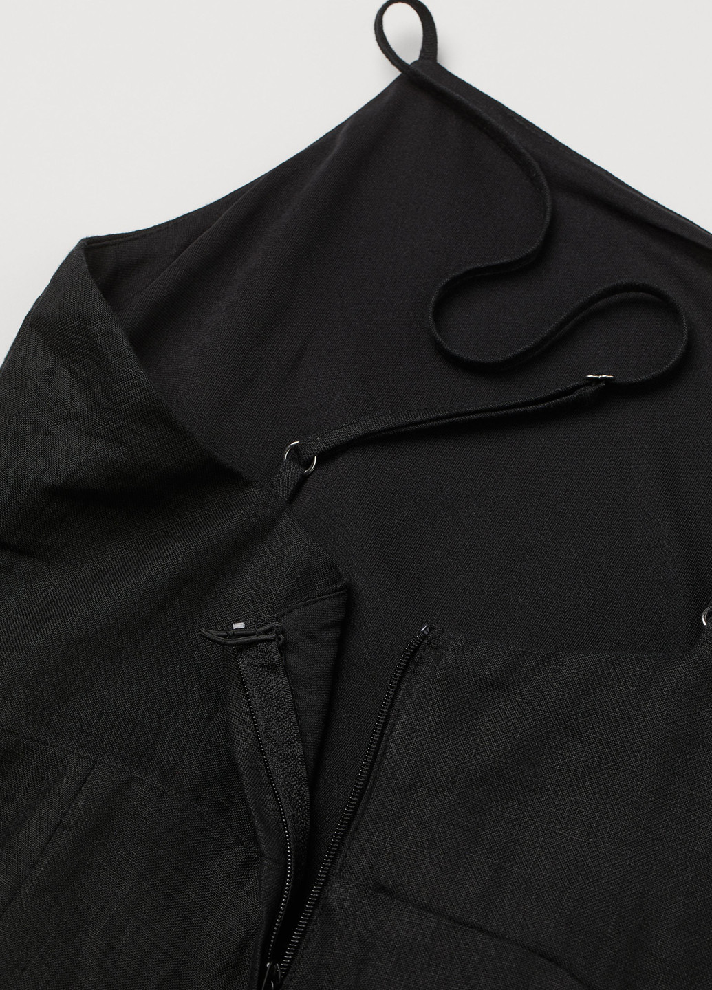 Комбінезон H&M комбінезон-брюки однотонний чорний кежуал льон