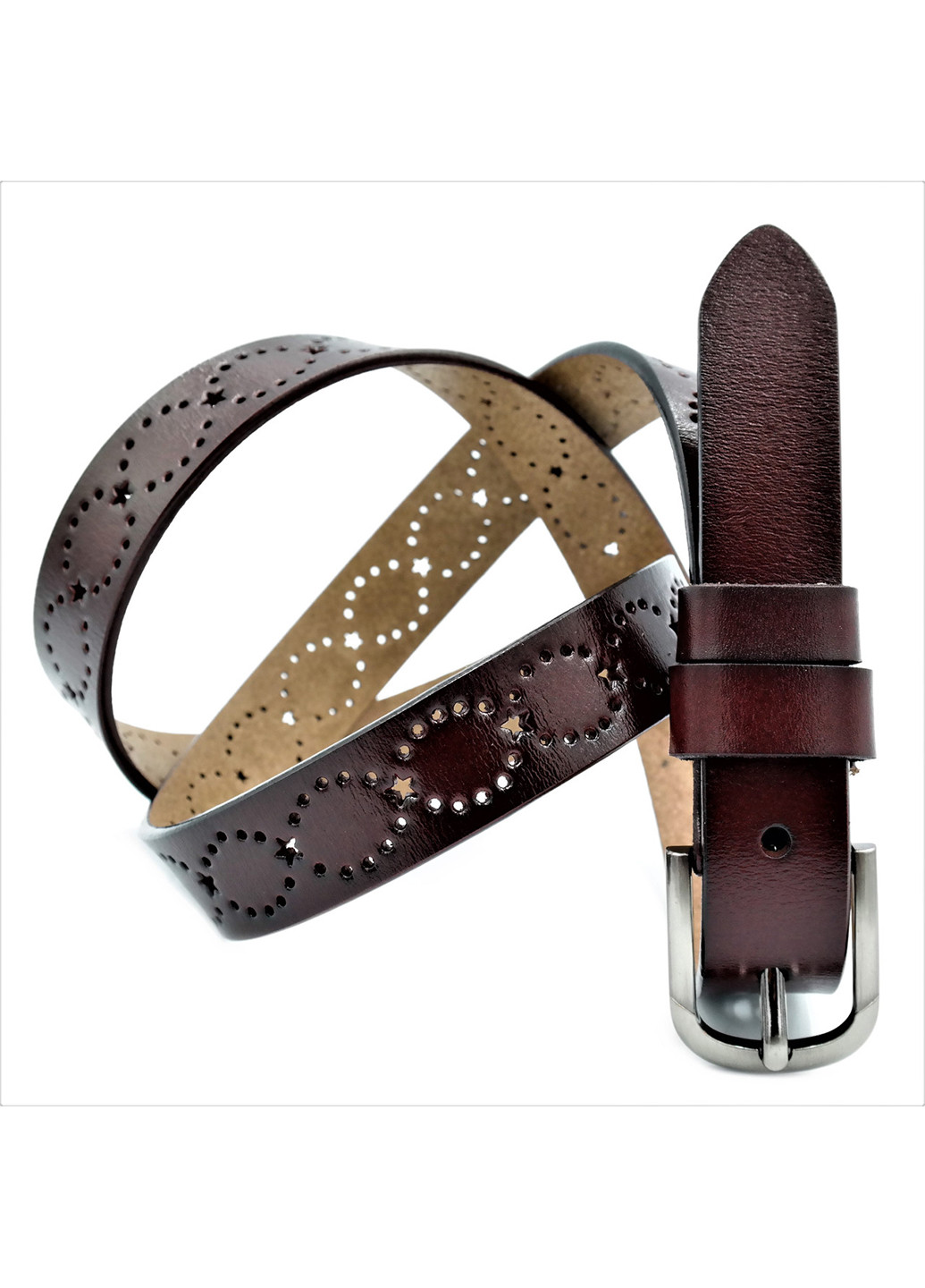 Женский кожаный ремень 115х2,5 см Weatro (252417122)