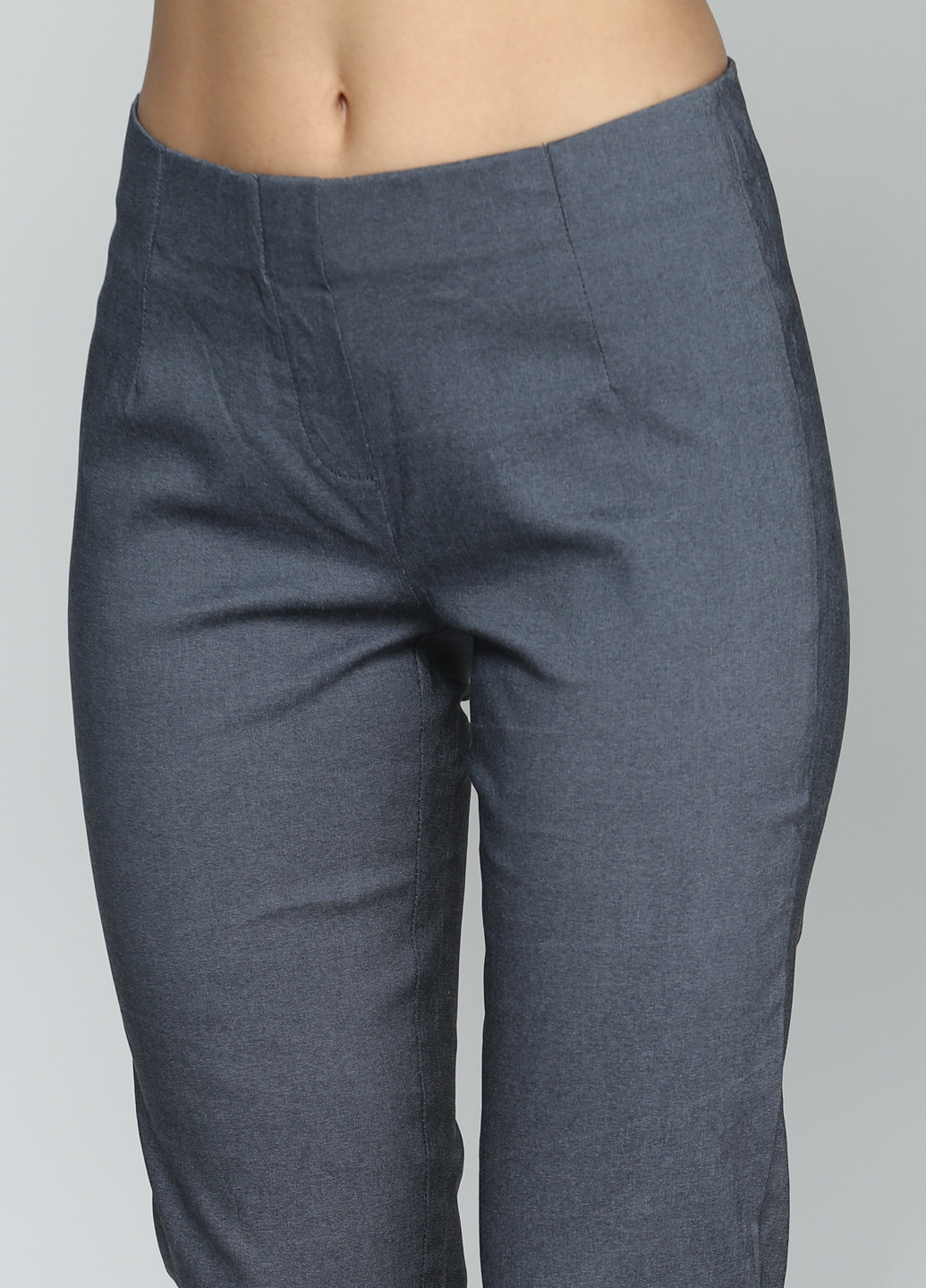 Серо-синие классические летние прямые брюки Friendtex