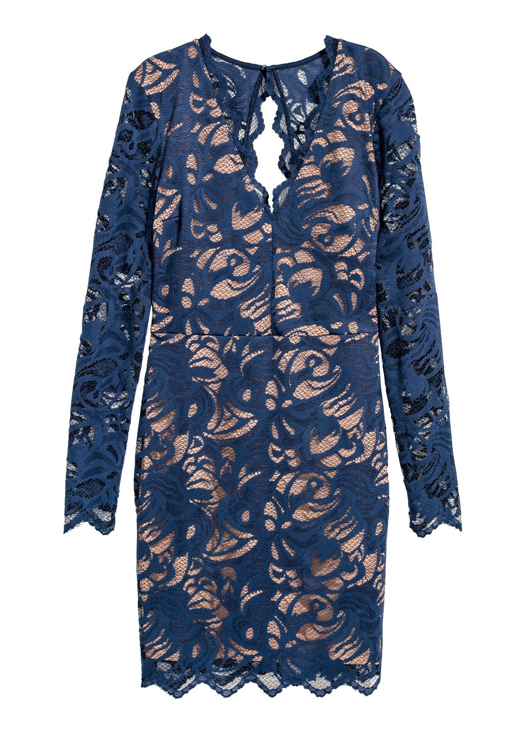 Синее кэжуал платье H&M с цветочным принтом