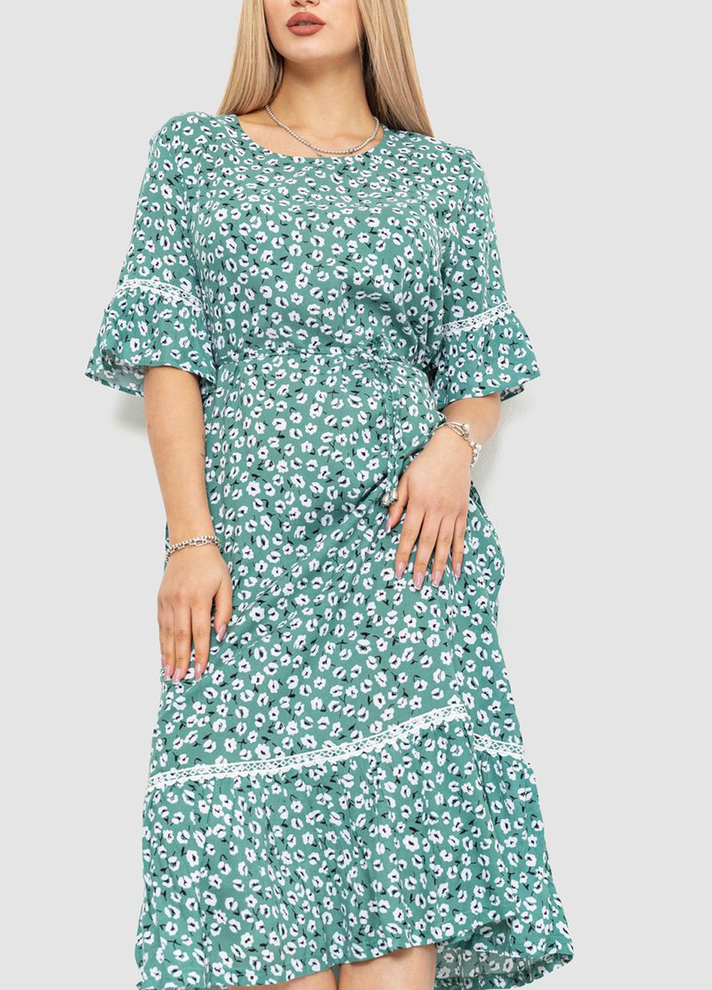 Оливковое кэжуал платье Ager с цветочным принтом