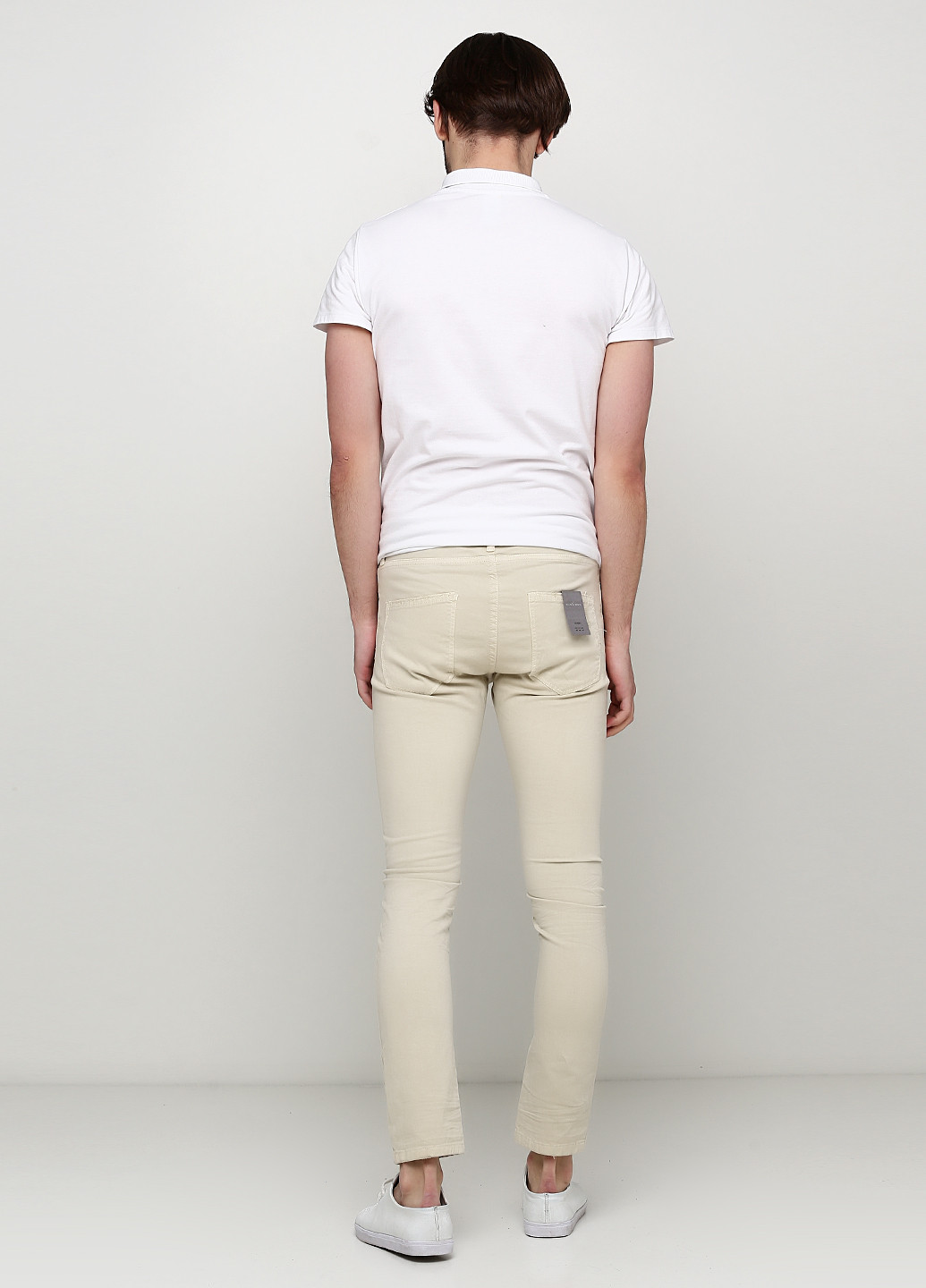 Молочные демисезонные скинни джинсы Zara