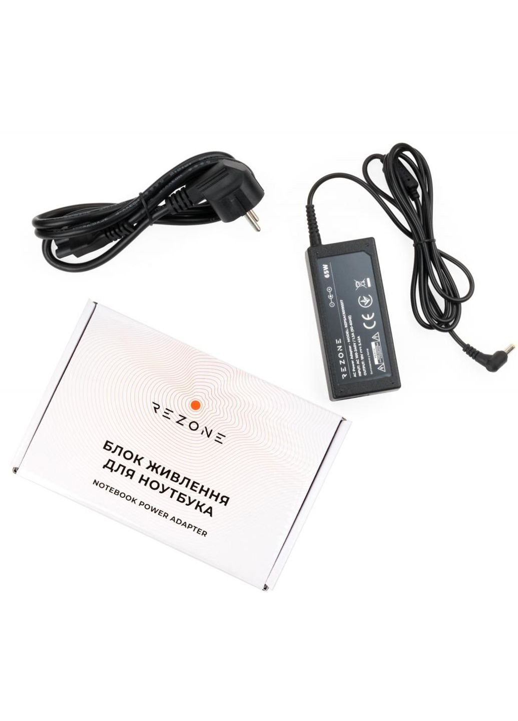 Джерело живлення до ноутбука Acer 65W 19V 3,42a Connector 5.5 * 1.7 (RZPSAC65195517) Rezone ACER 65W 19V 3,42A разъем 5.5*1.7 (250054459)