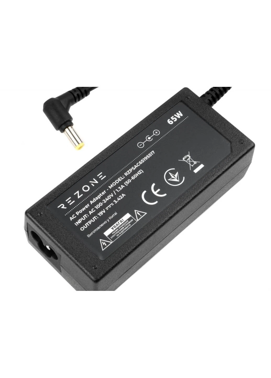 Джерело живлення до ноутбука Acer 65W 19V 3,42a Connector 5.5 * 1.7 (RZPSAC65195517) Rezone ACER 65W 19V 3,42A разъем 5.5*1.7 (250054459)