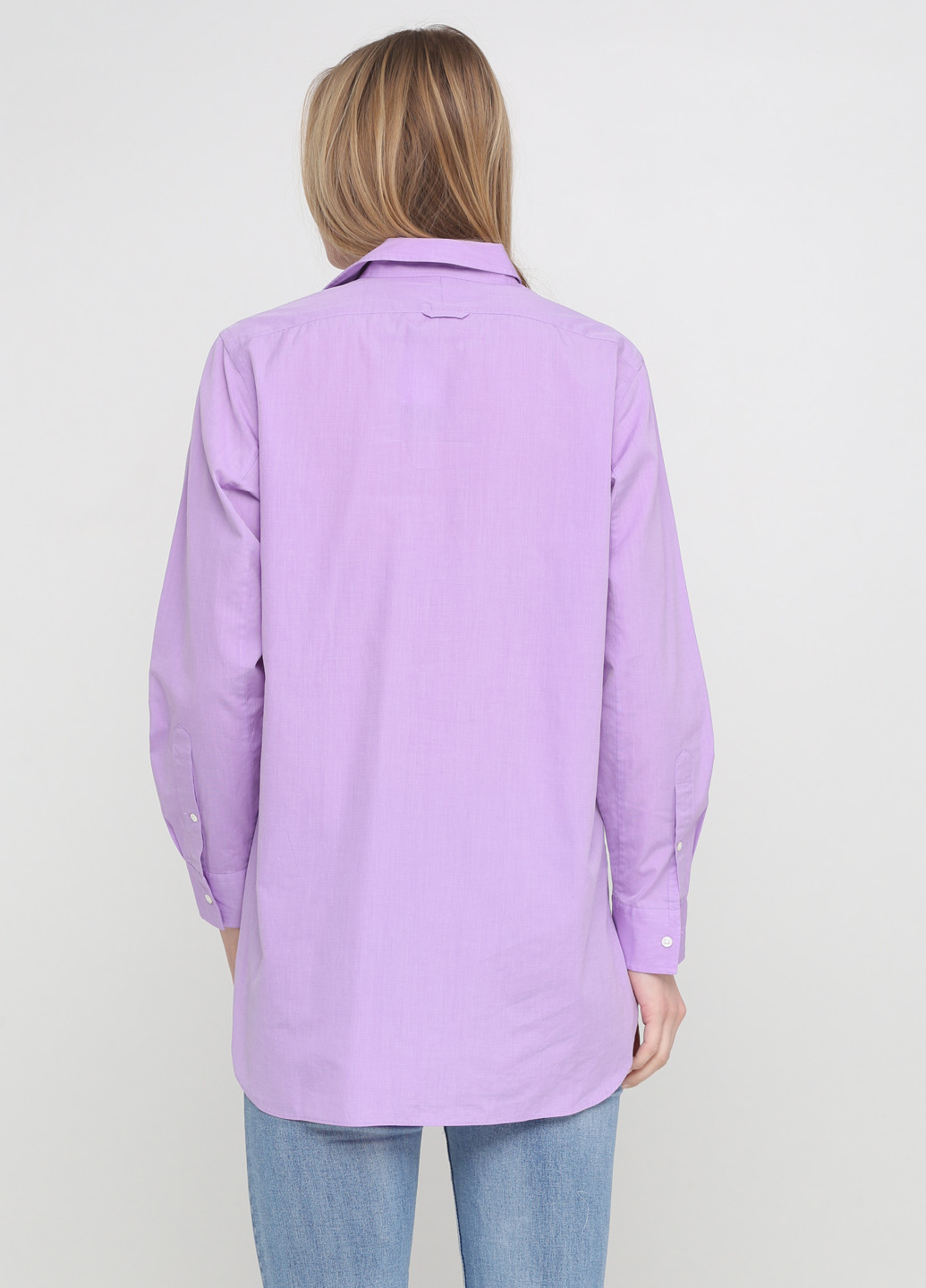 Сиреневая кэжуал рубашка однотонная Ralph Lauren