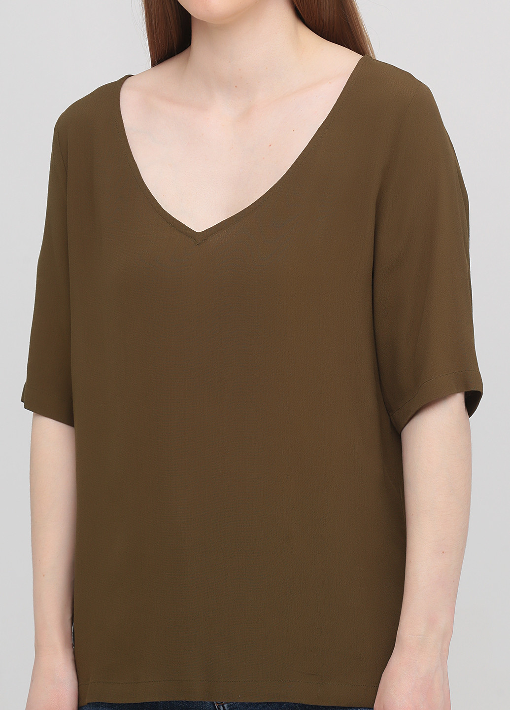 Оливковая (хаки) летняя блуза Minimum