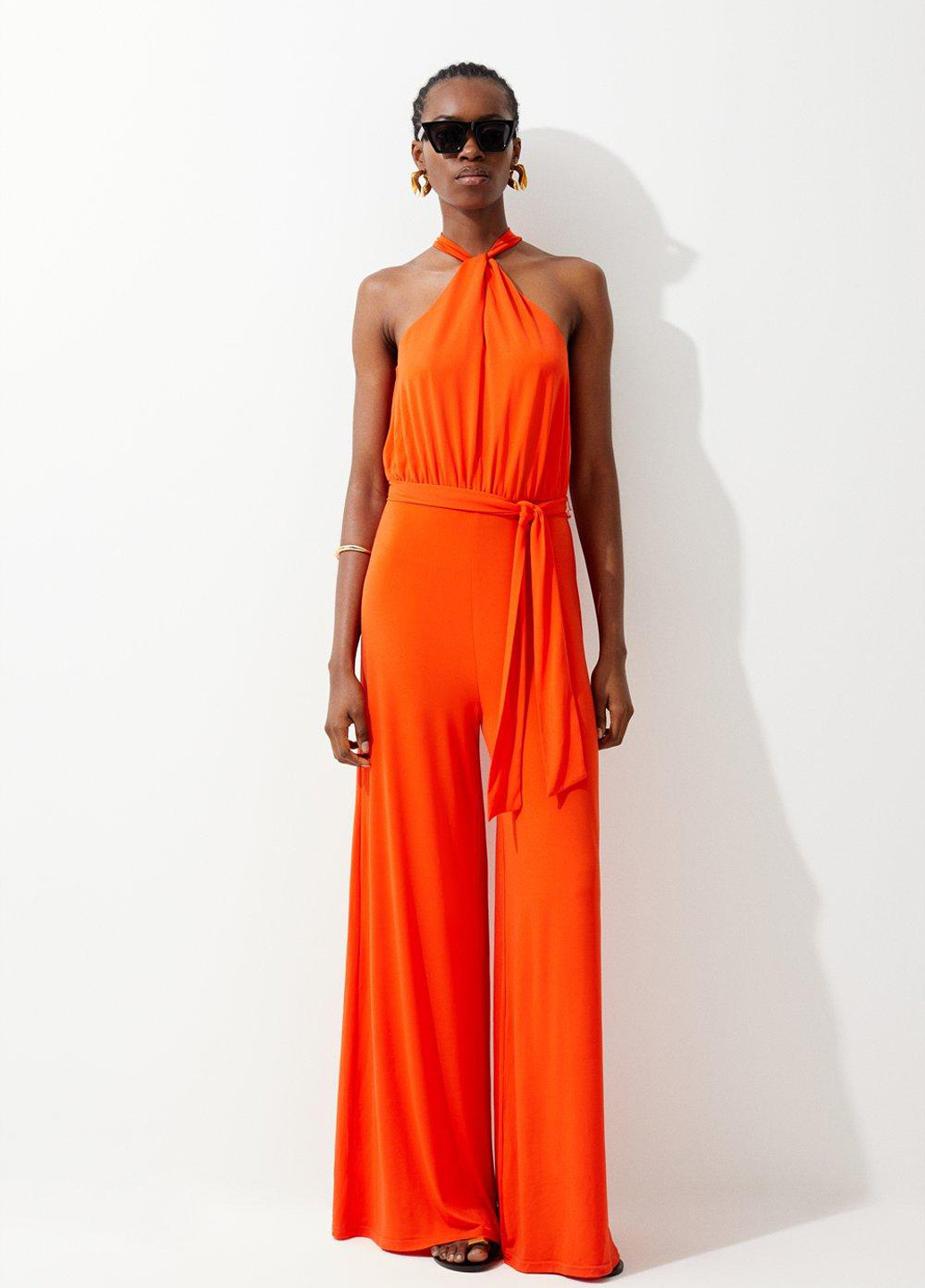 Комбінезон Karen Millen комбінезон-брюки однотонний помаранчевий кежуал перероблений поліестер