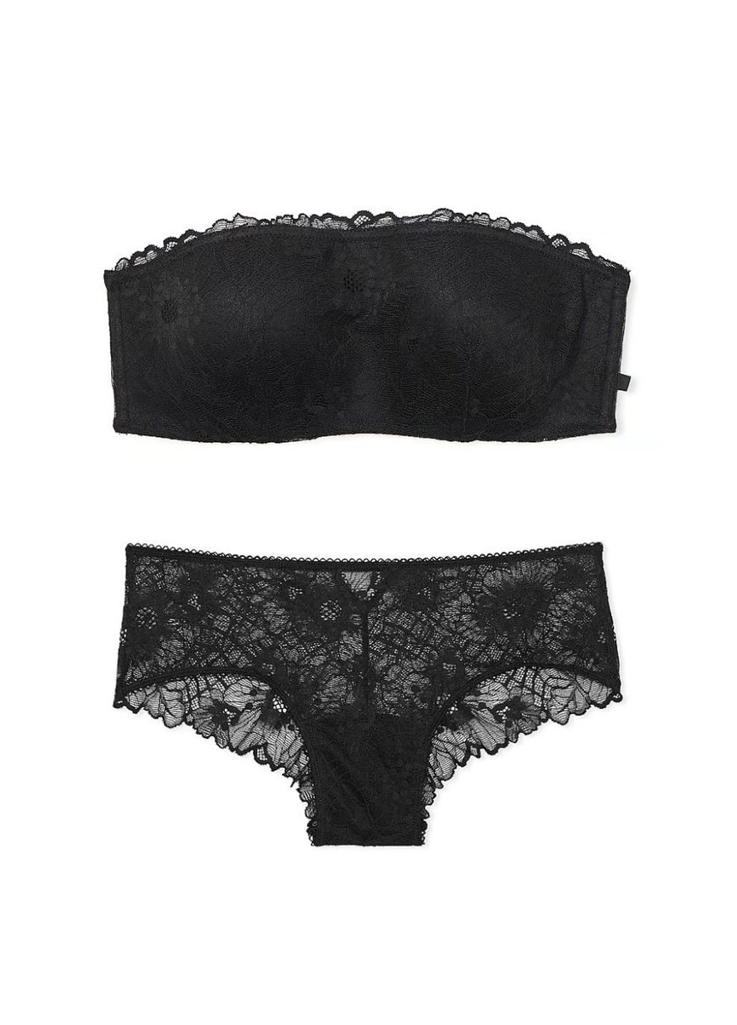 Чорний демісезонний комплект (бюстгалтер, трусики) Victoria's Secret