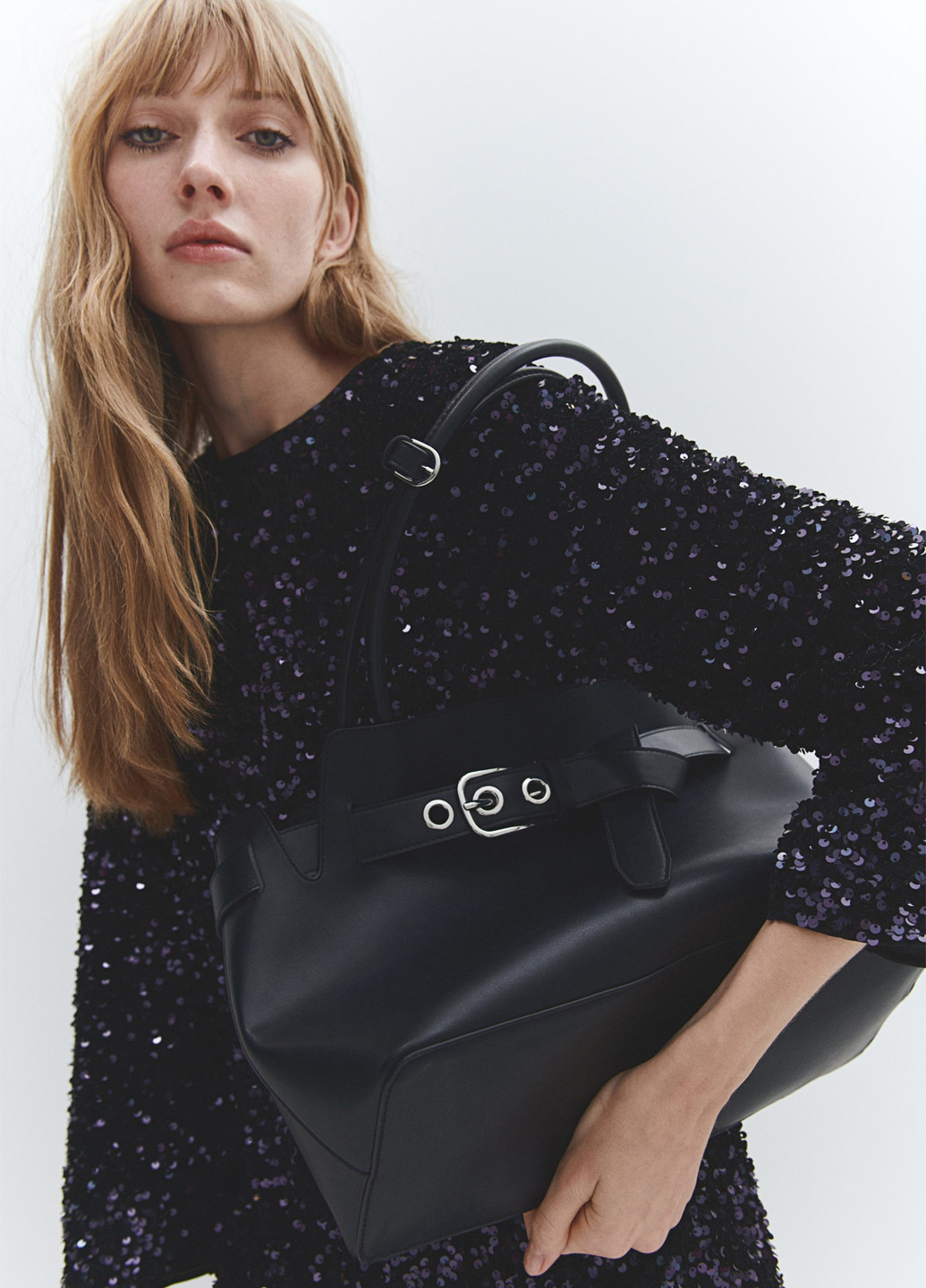 Темно-синее праздничный, коктейльное, вечернее платье а-силуэт H&M однотонное