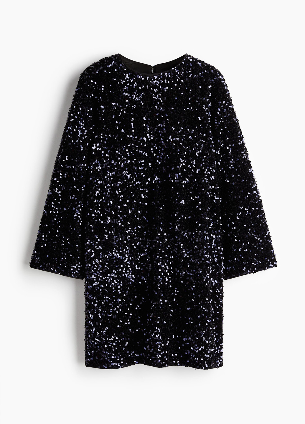 Темно-синее праздничный, коктейльное, вечернее платье а-силуэт H&M однотонное