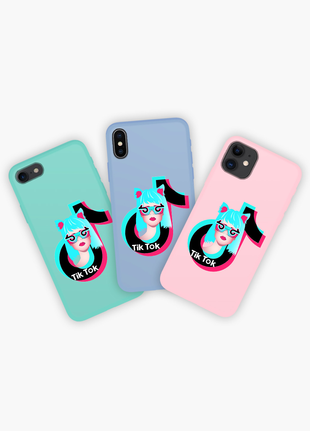 Чехол силиконовый Apple Iphone X ТикТок (TikTok) (6129-1648) MobiPrint (219517620)