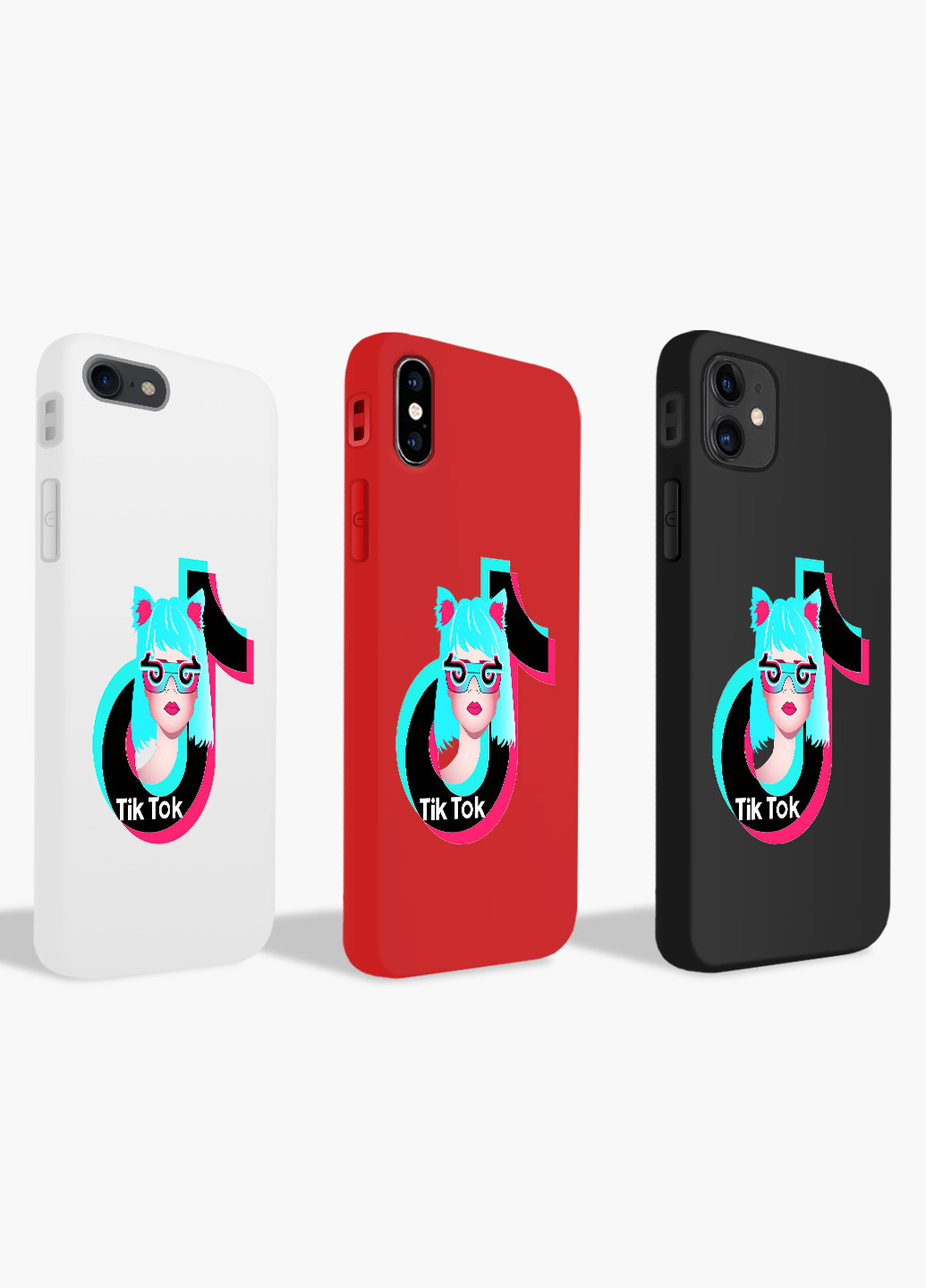 Чехол силиконовый Apple Iphone X ТикТок (TikTok) (6129-1648) MobiPrint (219517620)