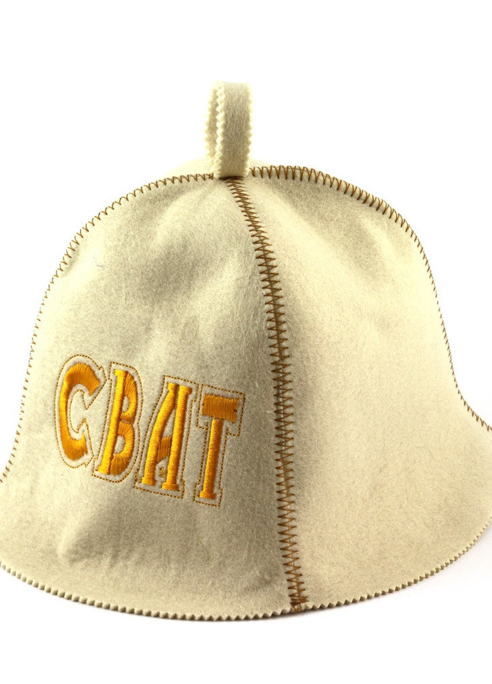 Банна шапка "Сват", штучне хутро, білий (LA-389) Luxyart (252611470)