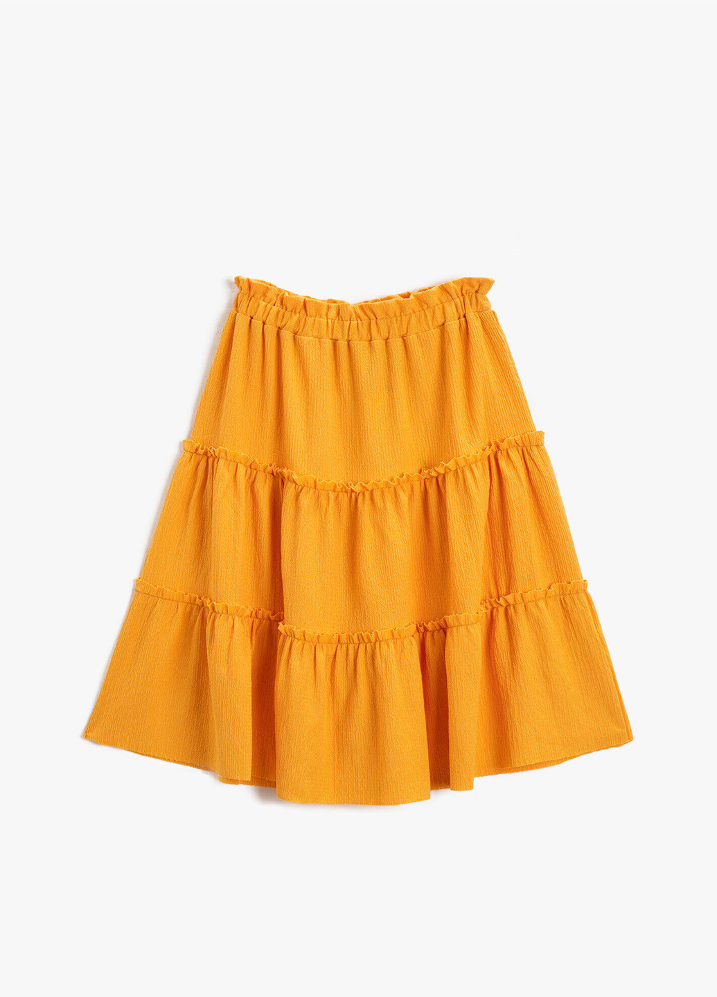Светло-оранжевая кэжуал юбка KOTON клешированная