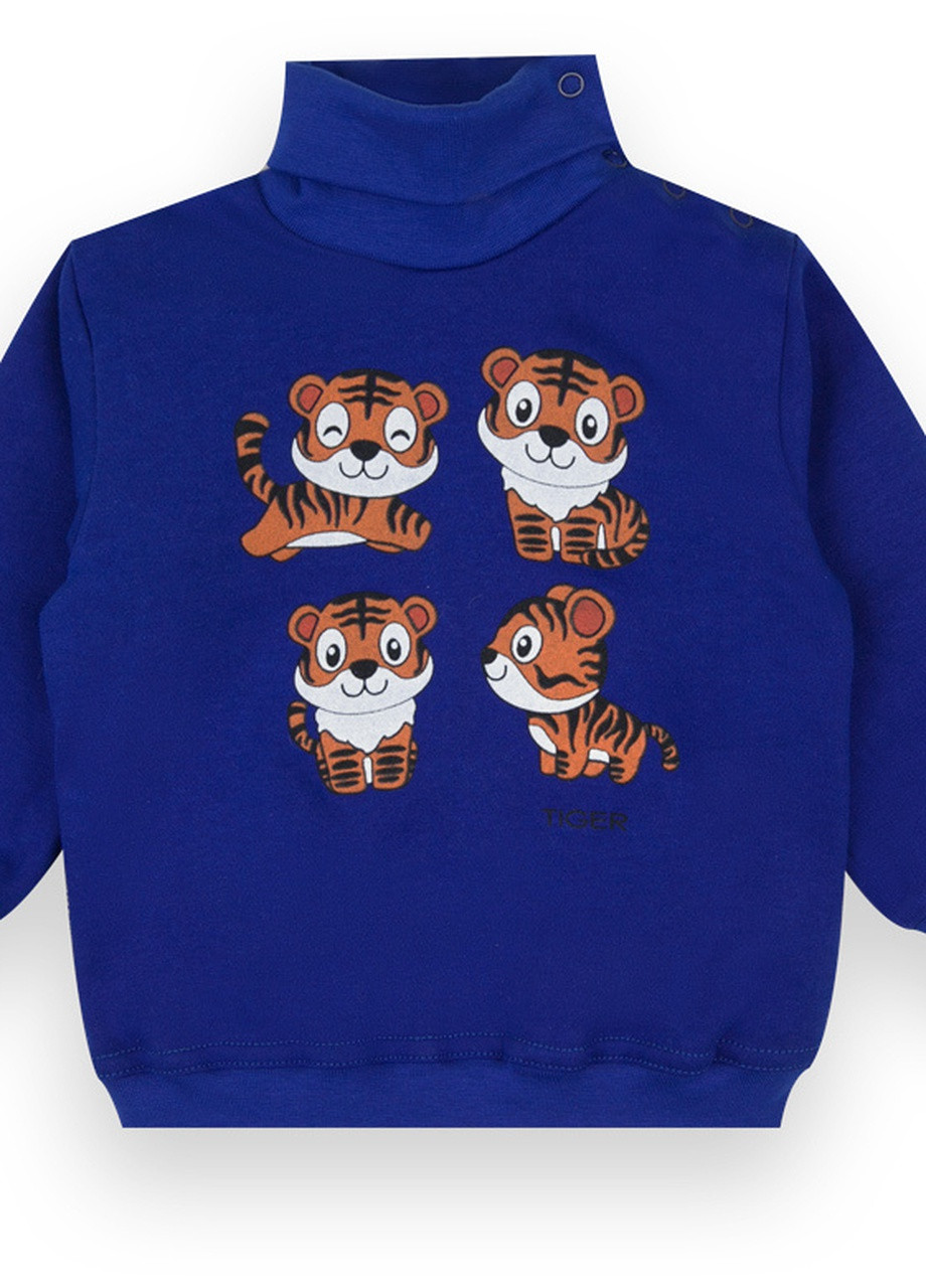 Синий демисезонный детский свитер для мальчика sv-21-45-1 *tiger* Габби