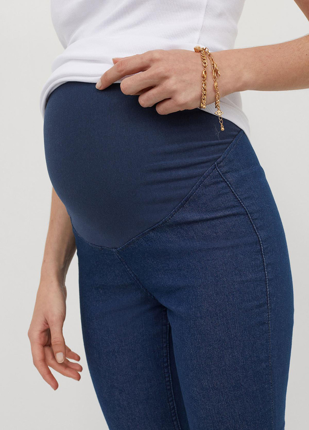 Синие демисезонные джеггинсы для беременных H&M