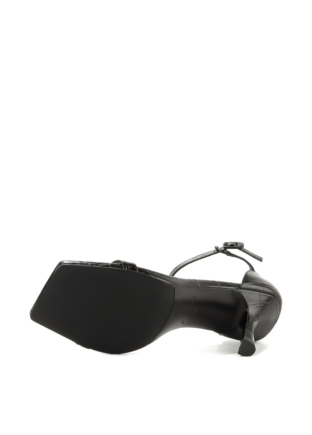 Черные босоножки Le'BERDES с ремешком с тиснением