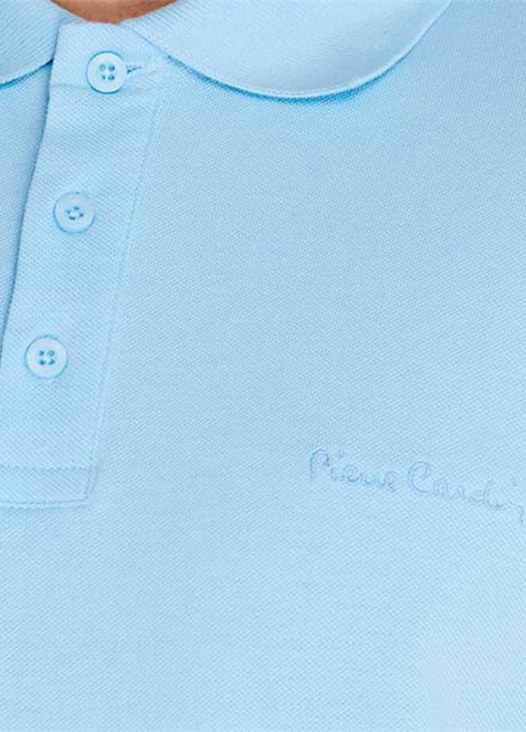Голубой футболка-поло для мужчин Pierre Cardin однотонная