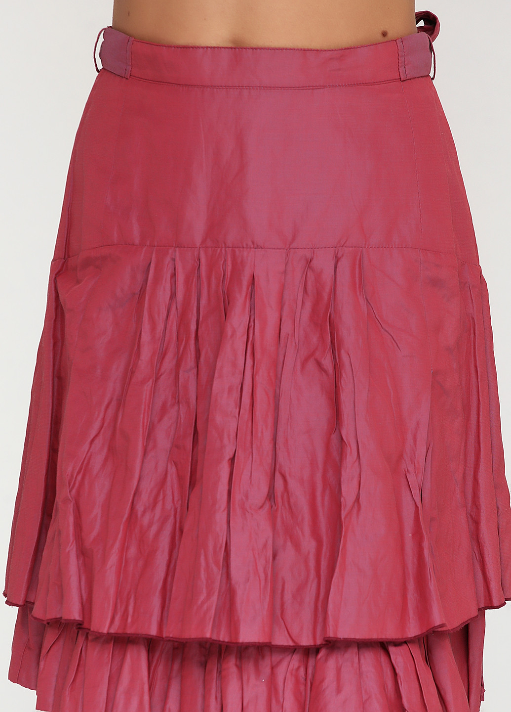 Бордовая кэжуал однотонная юбка Roberto Serpentini мини