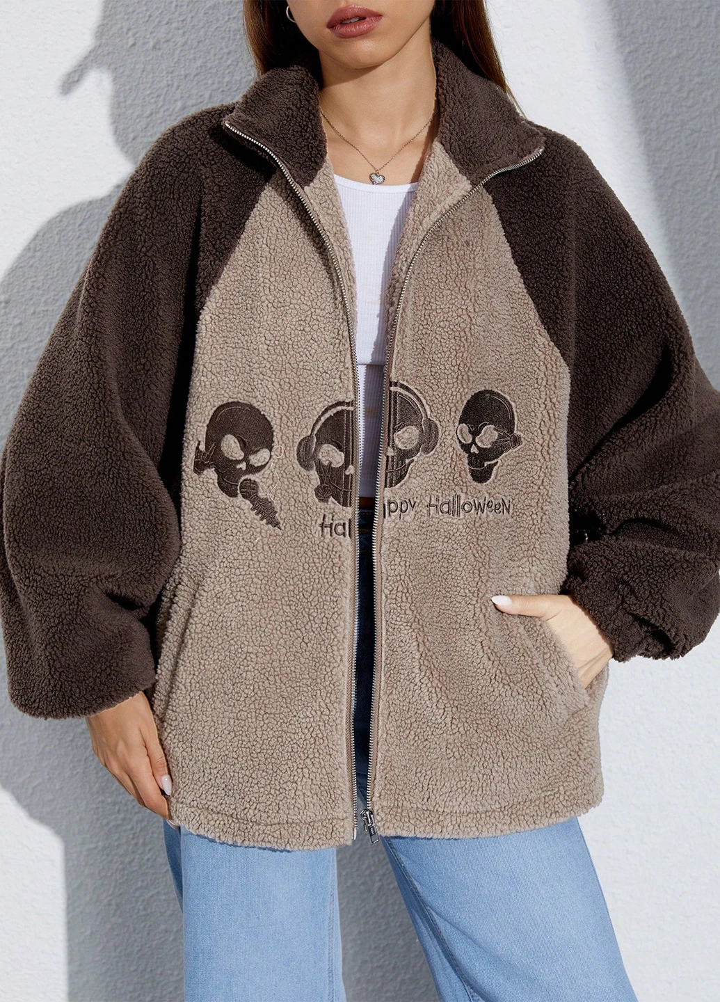 Коричнева демісезонна куртка SHEIN