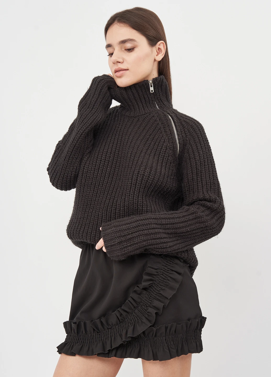 Чорний демісезонний светр H&M