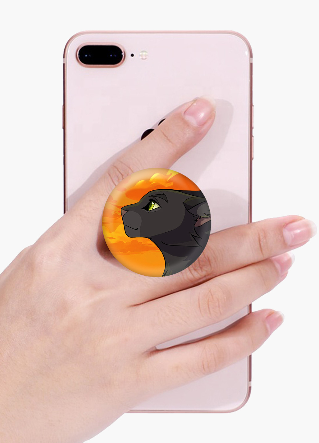 Попсокет (Popsockets) тримач для смартфону Чорна пантера (Black panther) (8754-2844) Чорний MobiPrint (221548615)