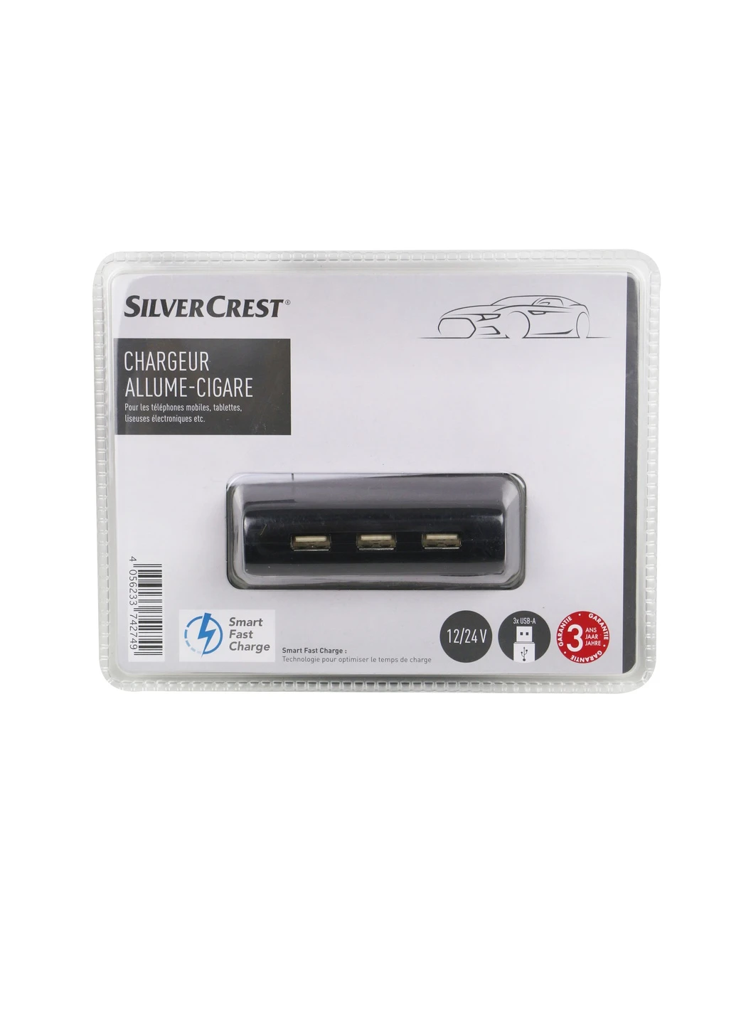 Автомобільний зарядний пристрій Silver Crest (235978016)
