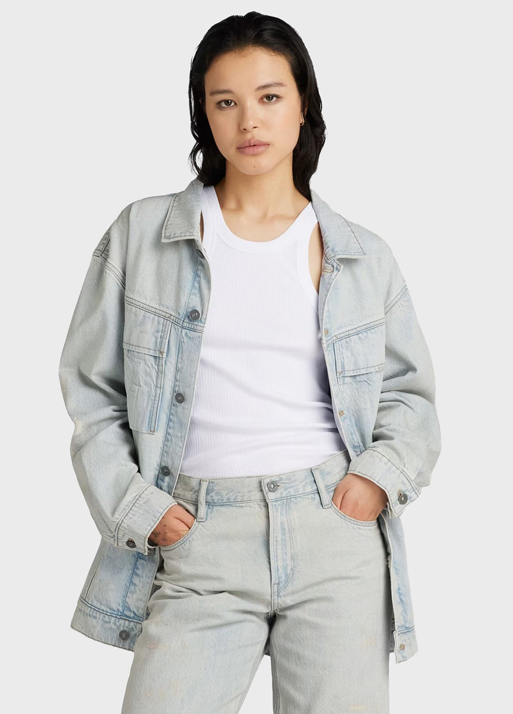 Світло-блакитна демісезонна куртка G-Star Raw