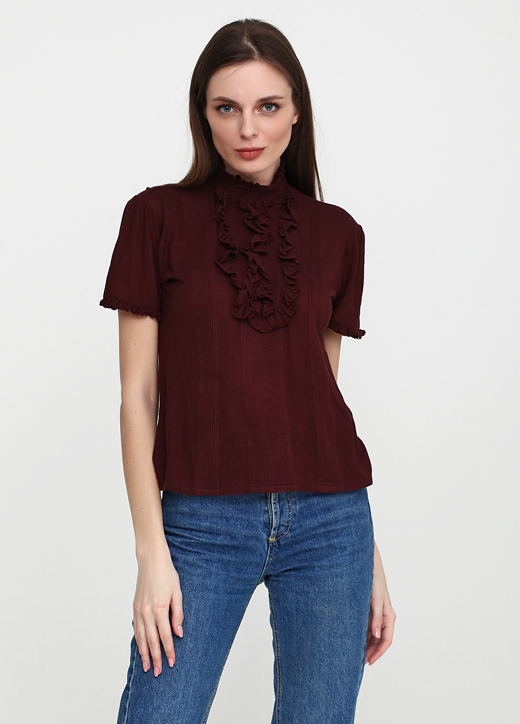 Бордовая летняя блуза Ralph Lauren