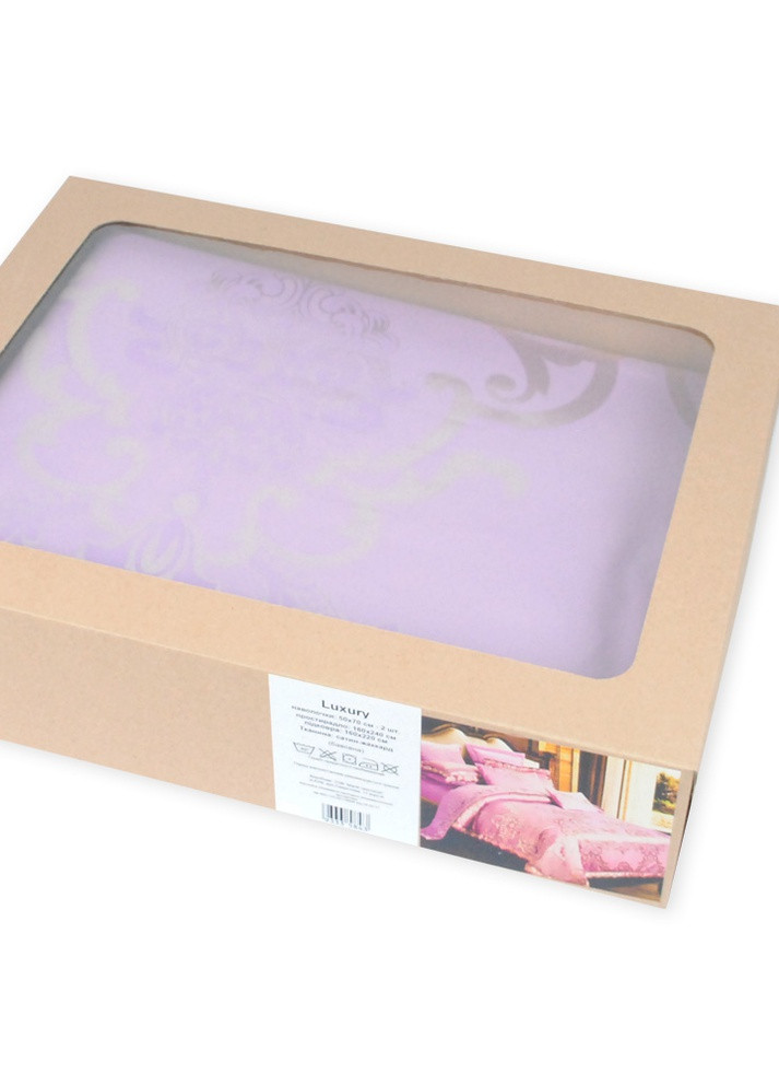 Комплект постільної білизни Luxury violet сатин-жаккард фіолетовий Полуторний комплект SoundSleep (224156418)