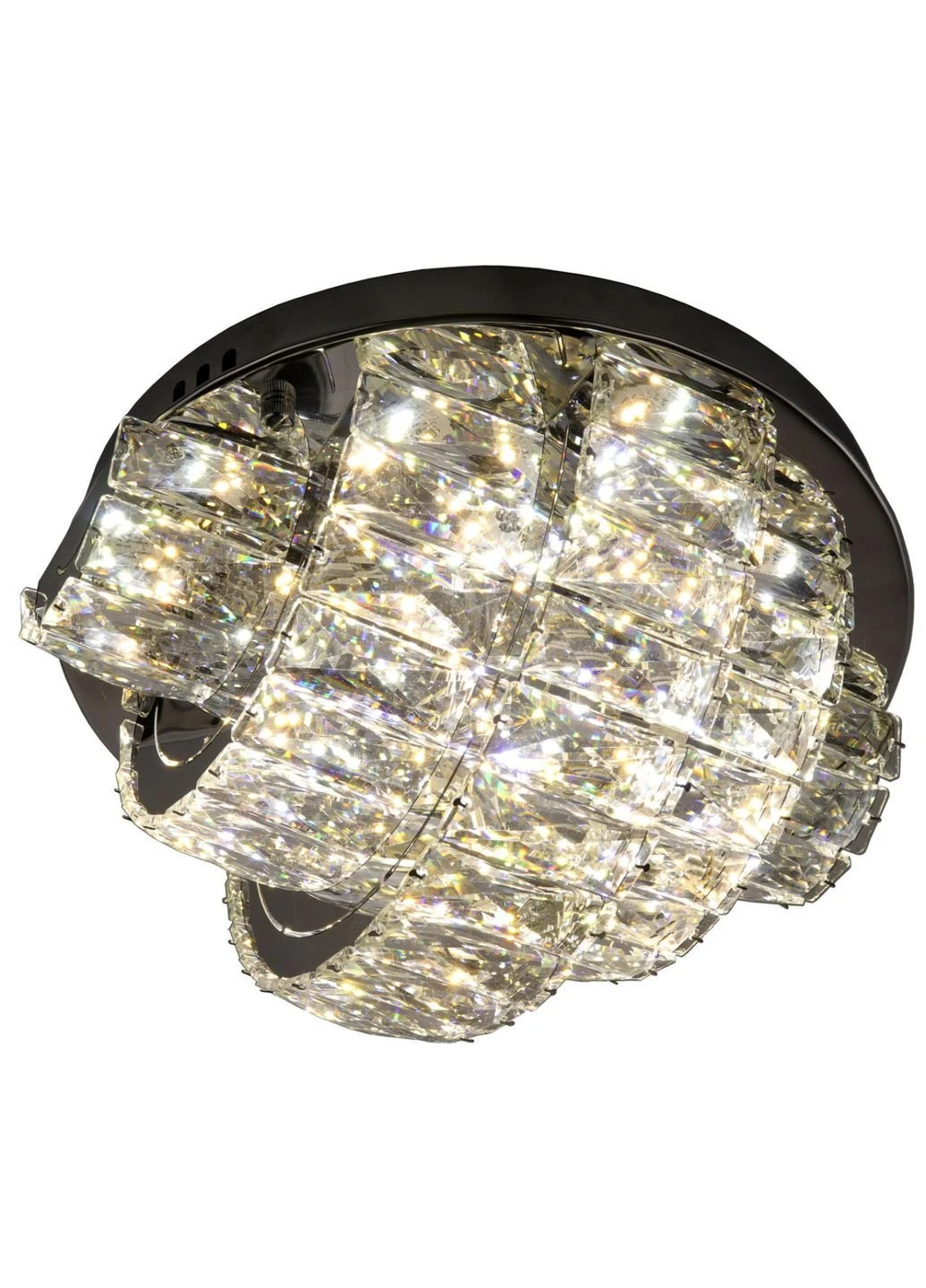 Люстра потолочная хрустальная LED с пультом C8772/350 Хром 19х35х35 см. Sunnysky (253628153)