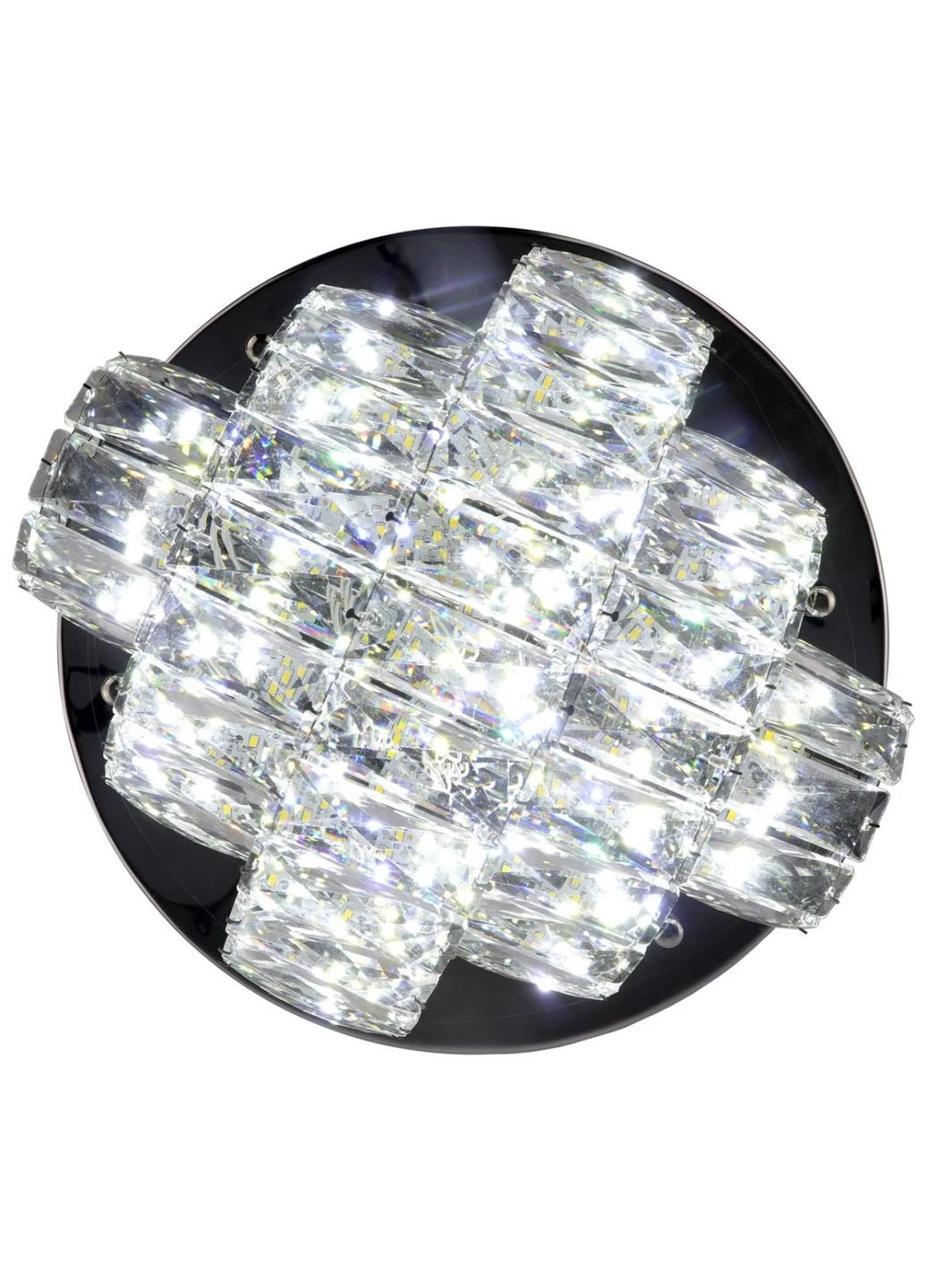 Люстра потолочная хрустальная LED с пультом C8772/350 Хром 19х35х35 см. Sunnysky (253628153)