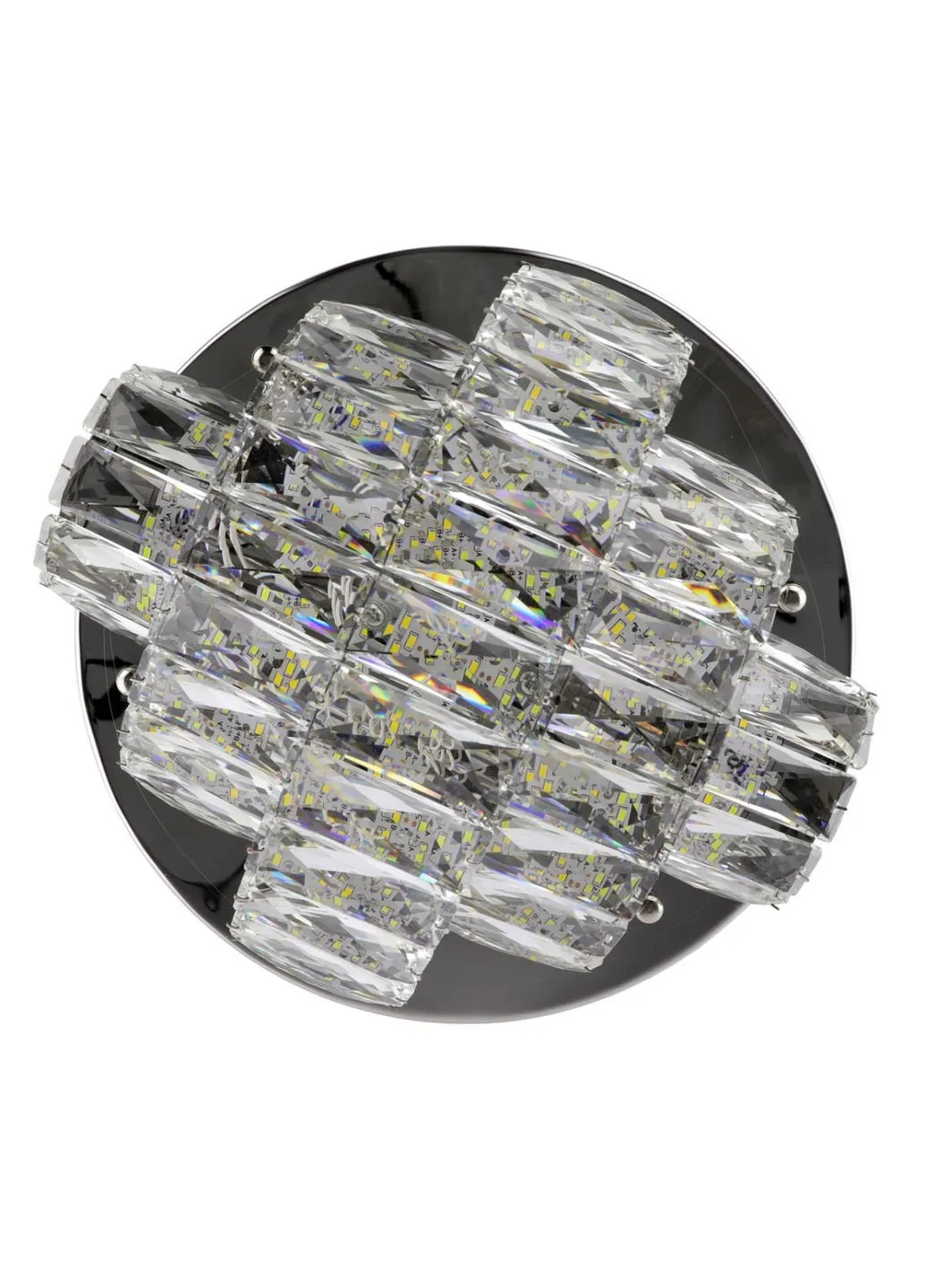 Люстра потолочная хрустальная LED с пультом C8772/350 Хром 19х35х35 см. Sunnysky (253628153)