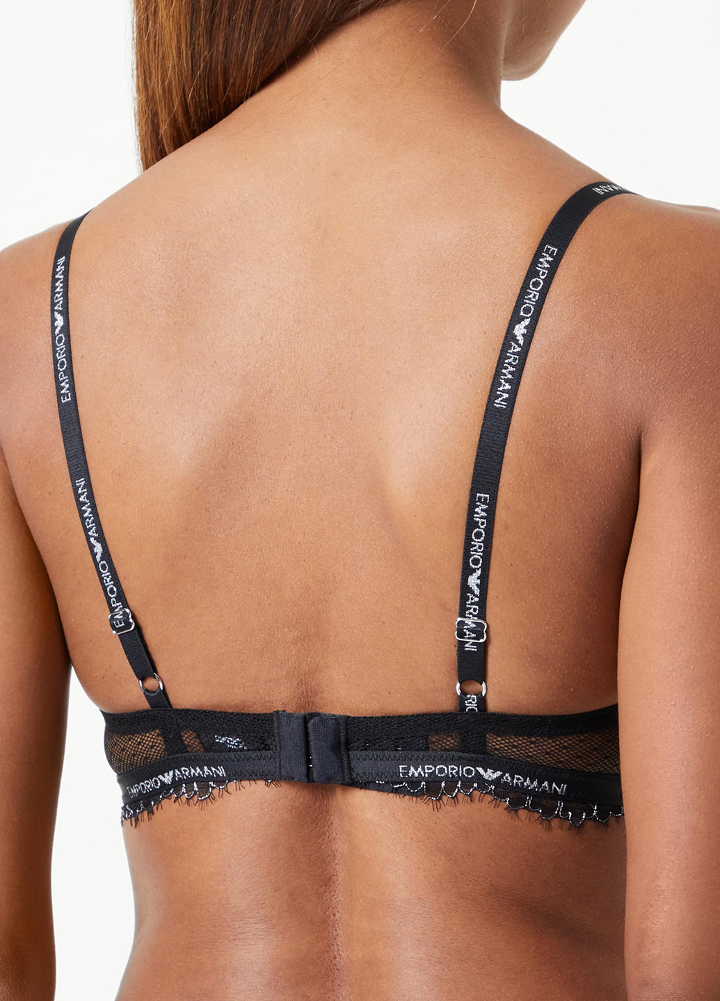 Чорний корбей бюстгальтер Emporio Armani з кісточками поліамід