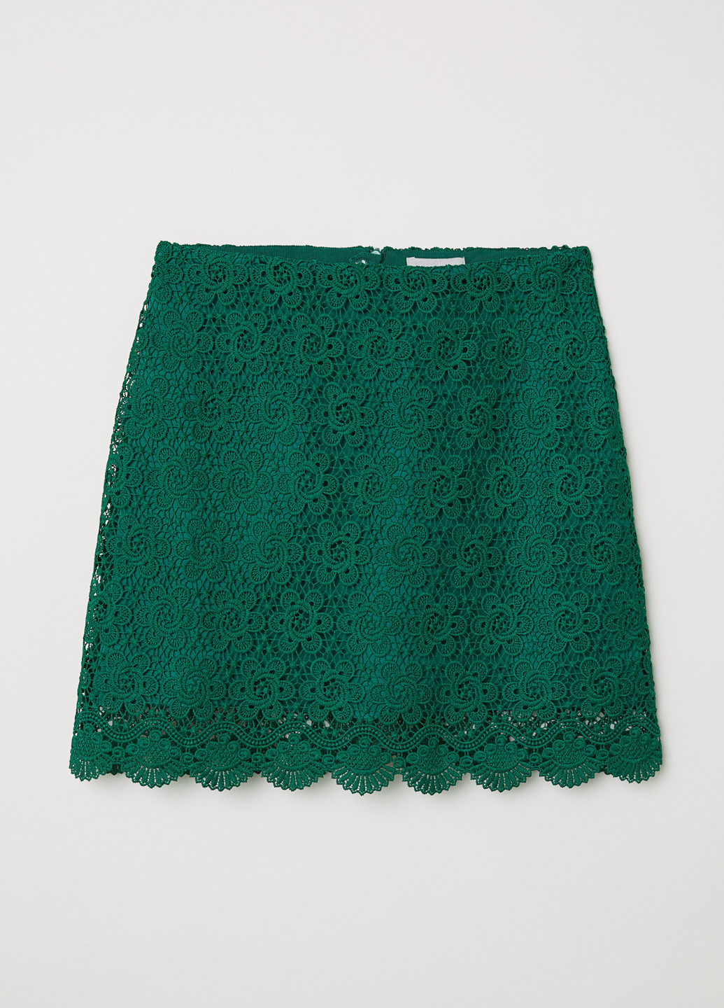 Зеленая кэжуал юбка H&M а-силуэта (трапеция)