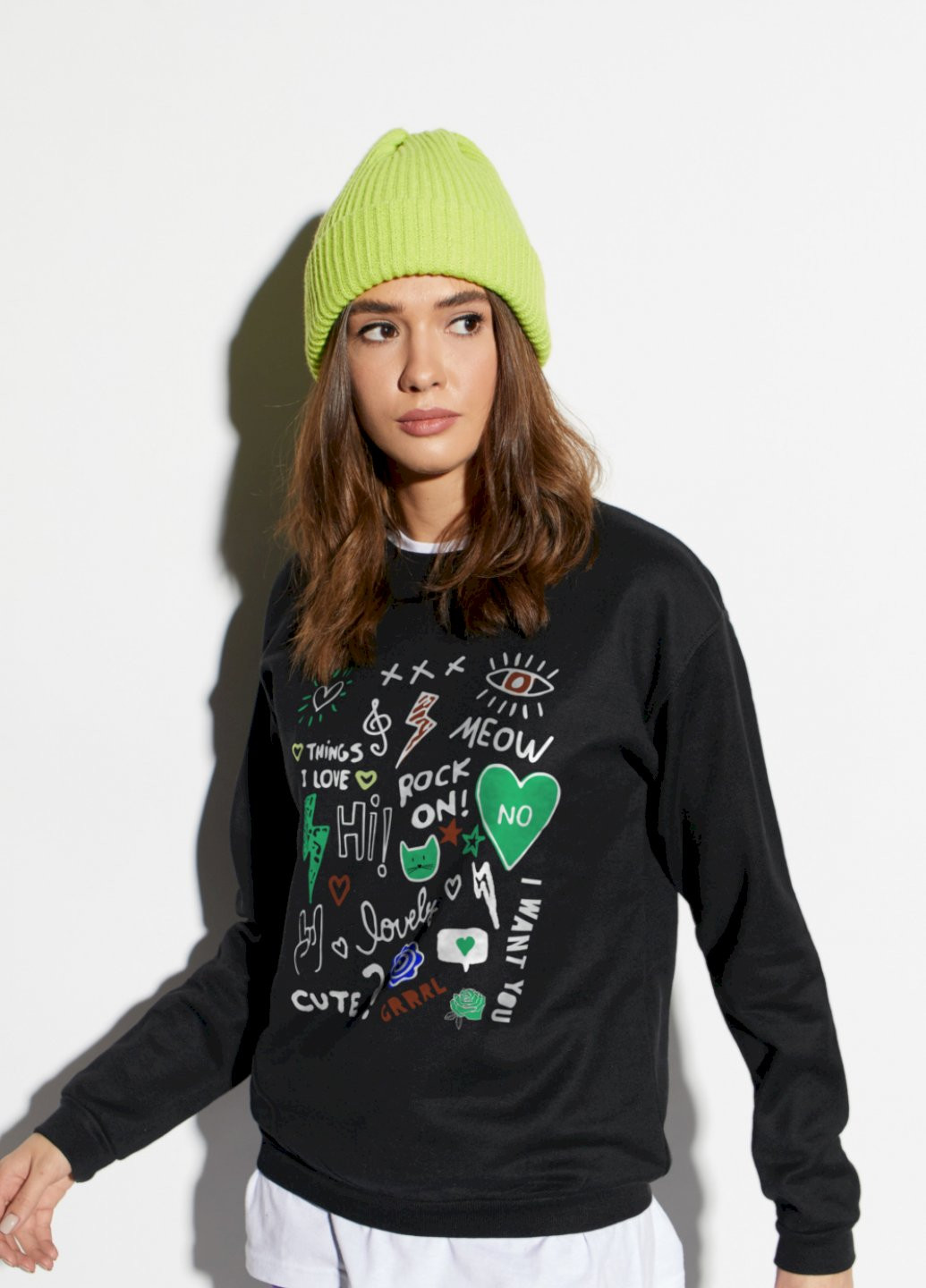 Черный свитшот basic YAPPI (201487401)