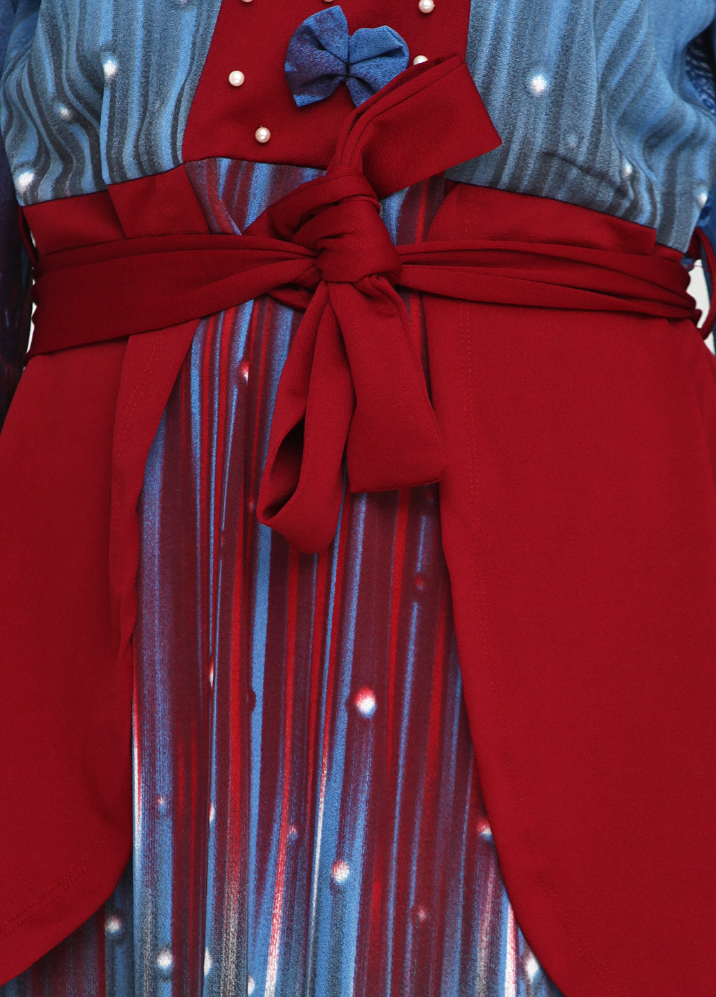 Бордовое кэжуал платье my esved с рисунком