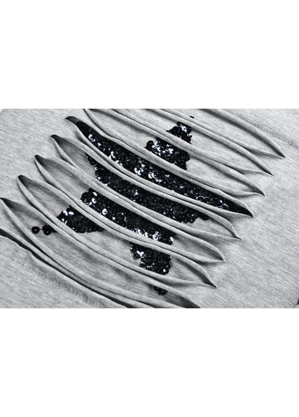 Кофта сіра меланж із зіркою (7979-110G-gray) Breeze (251313208)