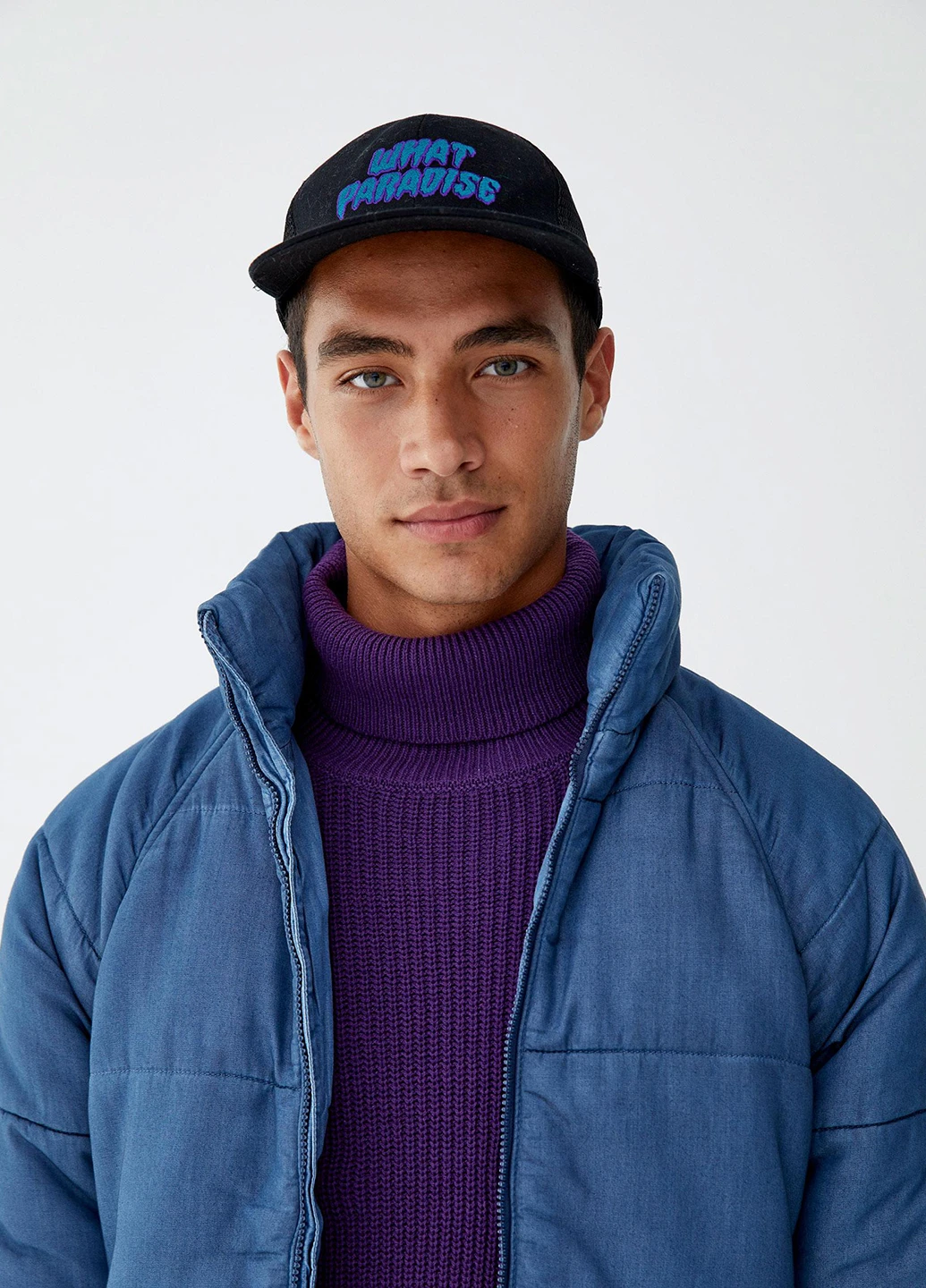 Синя демісезонна куртка Pull & Bear