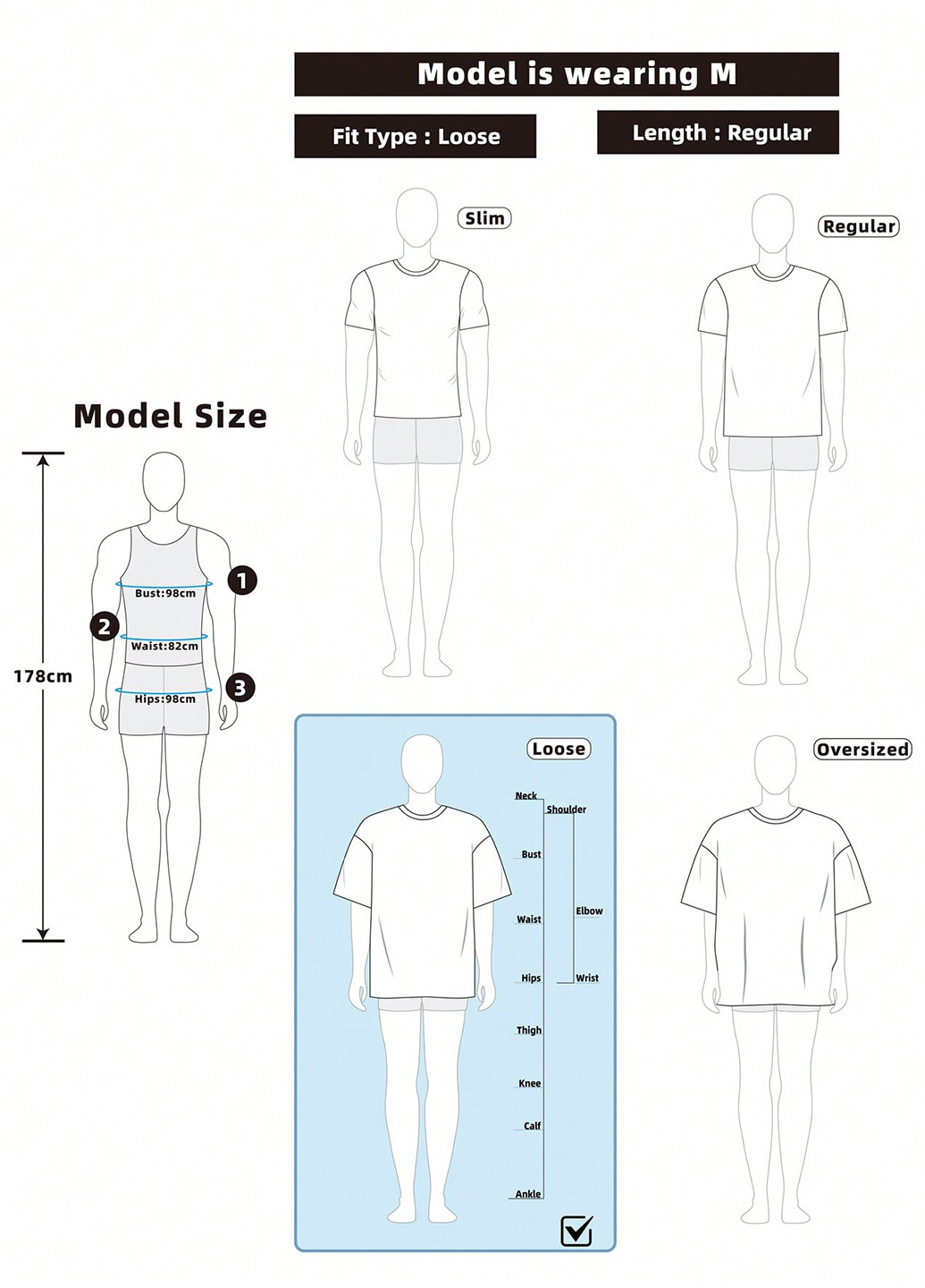 Чорна футболка SHEIN