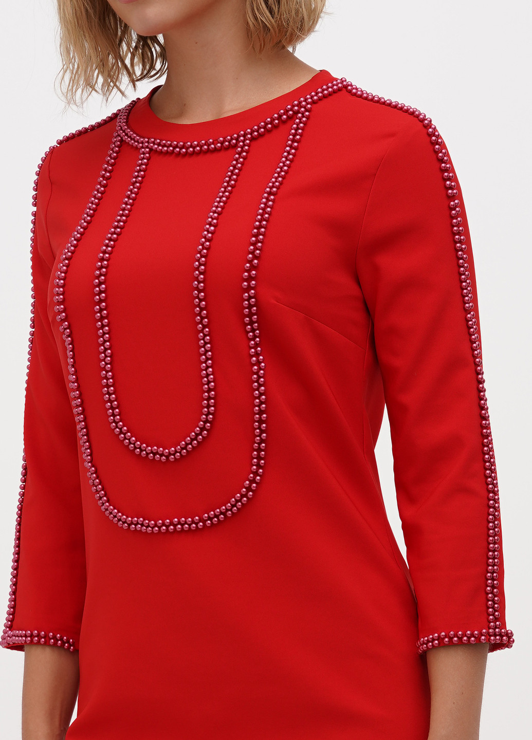 Червона кежуал сукня Sassofono однотонна