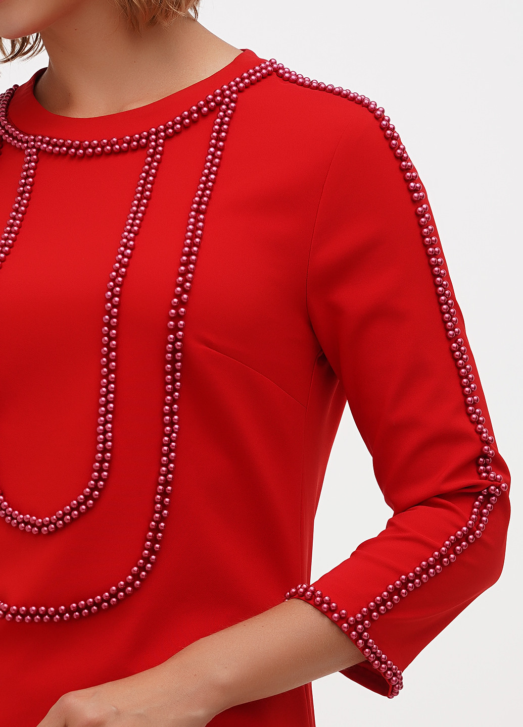 Червона кежуал сукня Sassofono однотонна