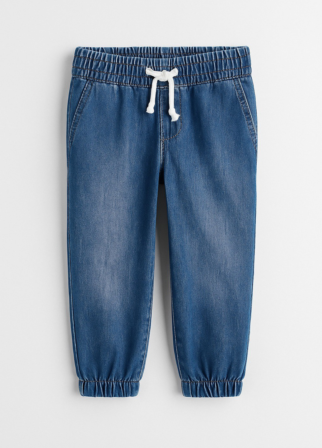 Темно-синие демисезонные джоггеры джинсы H&M