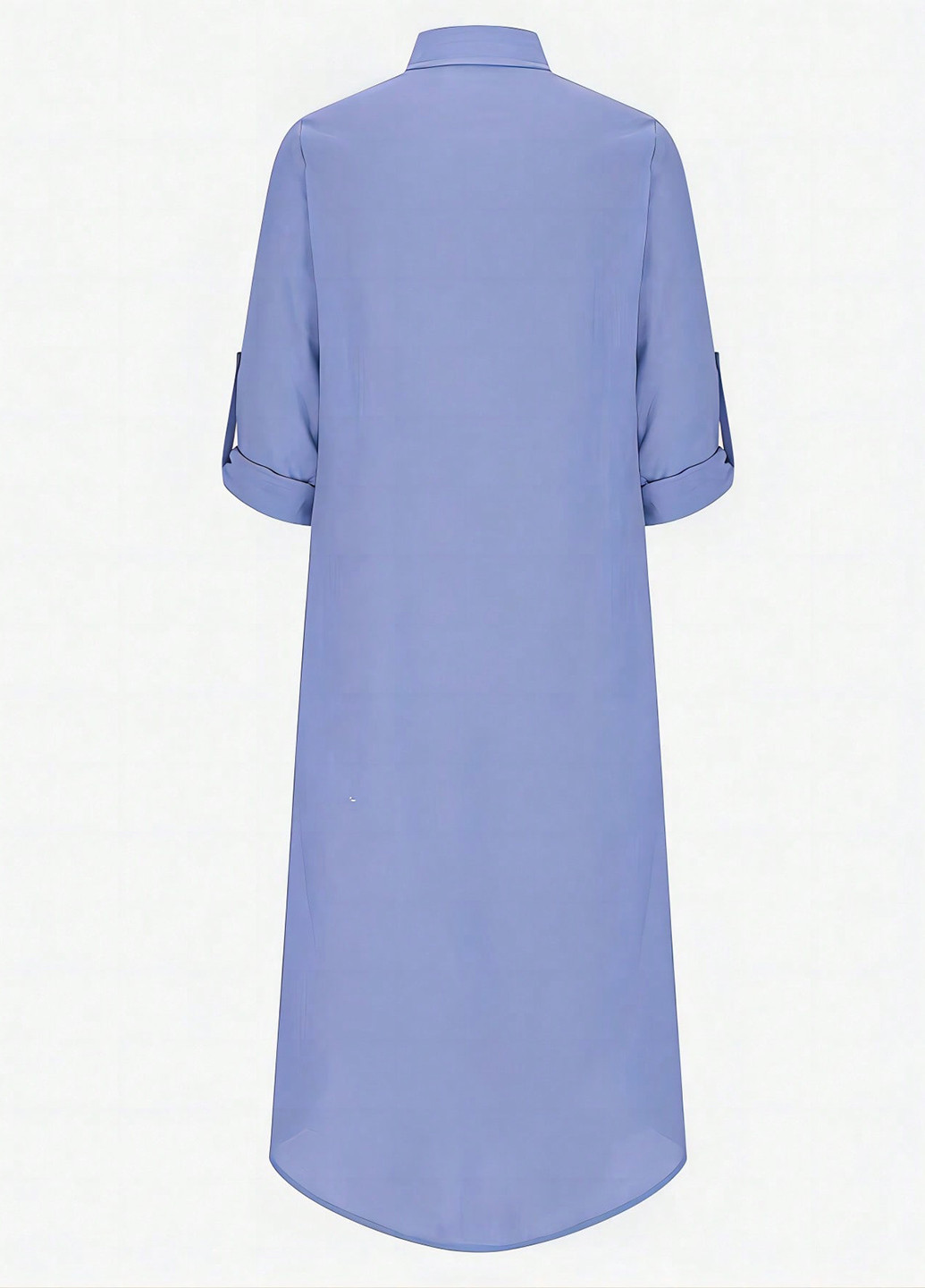 Синее кэжуал платье рубашка SHEIN однотонное
