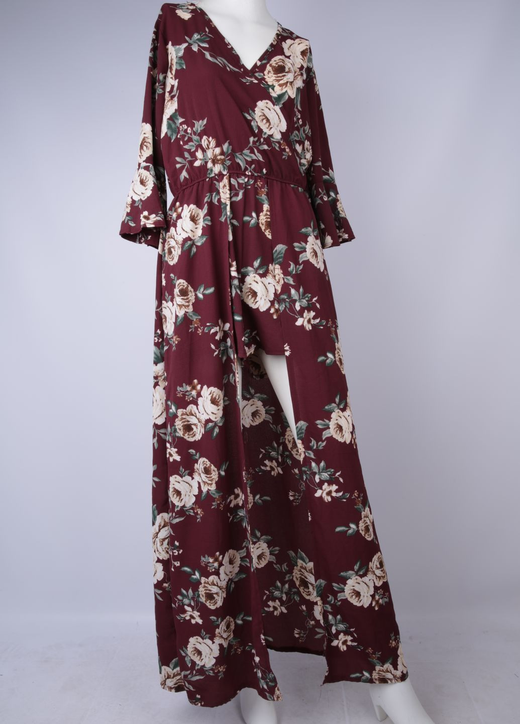Комбинезон-платье Francesca's комбинезон-шорты цветочный вишнёвый кэжуал полиэстер