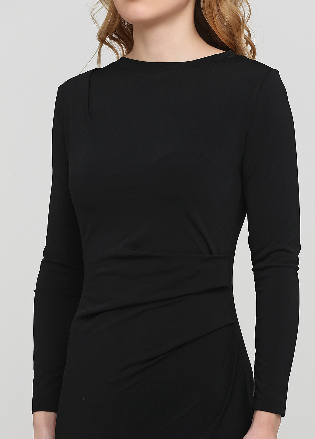 Черное кэжуал платье Iska однотонное
