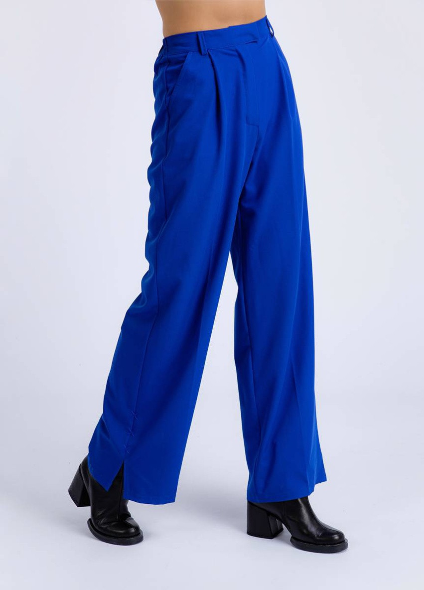 Синие классические демисезонные брюки Ромашка