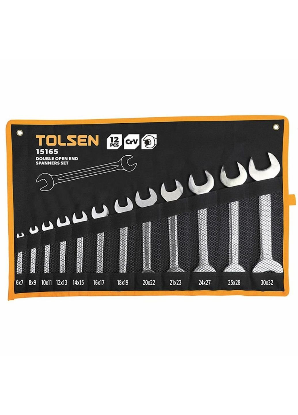 Набір інструментів ключів ріжкових в чохлі 12 шт (15165) Tolsen (252410228)